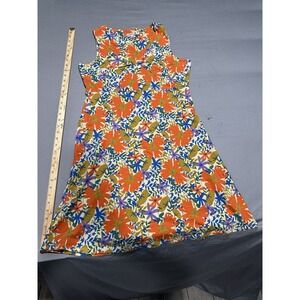 Toad & Co Rosemarie A-Line Orange Floral‎ Dress L